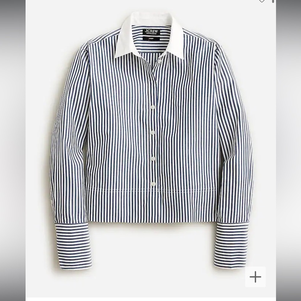 J. Crew Cropped Garçon in striped print Size 6